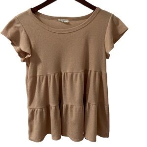Women's Hopely Brand Tan Tiered Top
